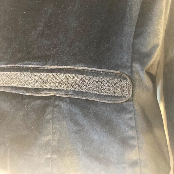 Mossimo SZ L Black cotton velvet boxy tailored blazer Vintage formal retro - Picture 4 of 12